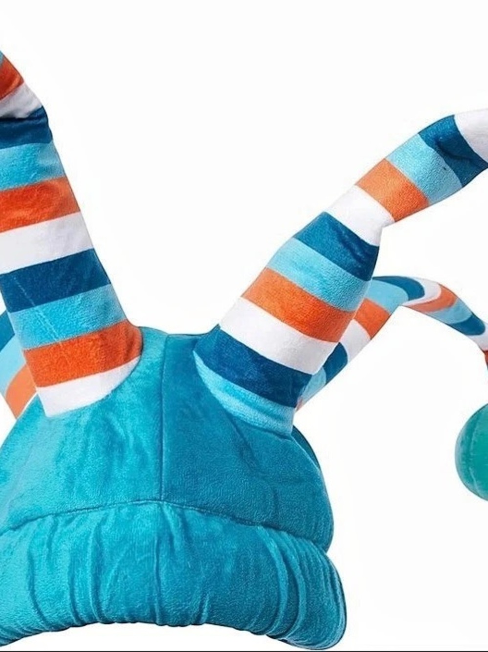 NWOT Cirque du Soleil Adjustable Trickster Funky Hat Costume Blue & Orange